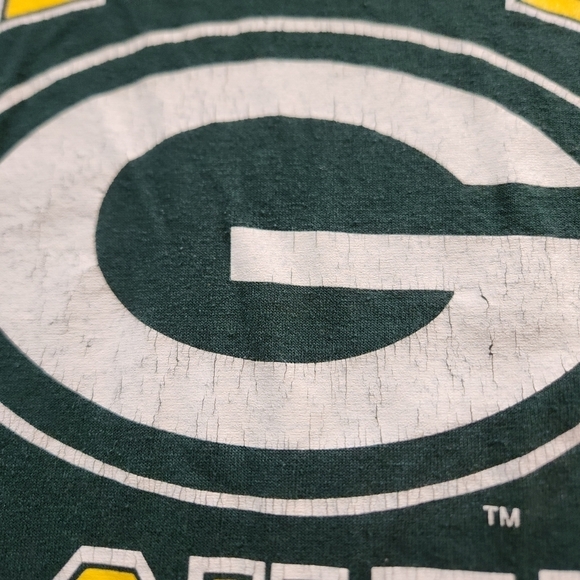 Vintage 90s Logo 7 Green Bay Packers Football T Shirt - Picture 5 of 6